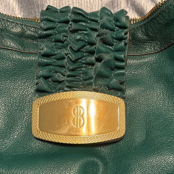 Pebble soft leather Bill Blass Green Leather Hobo Bag - Picture 2 of 7